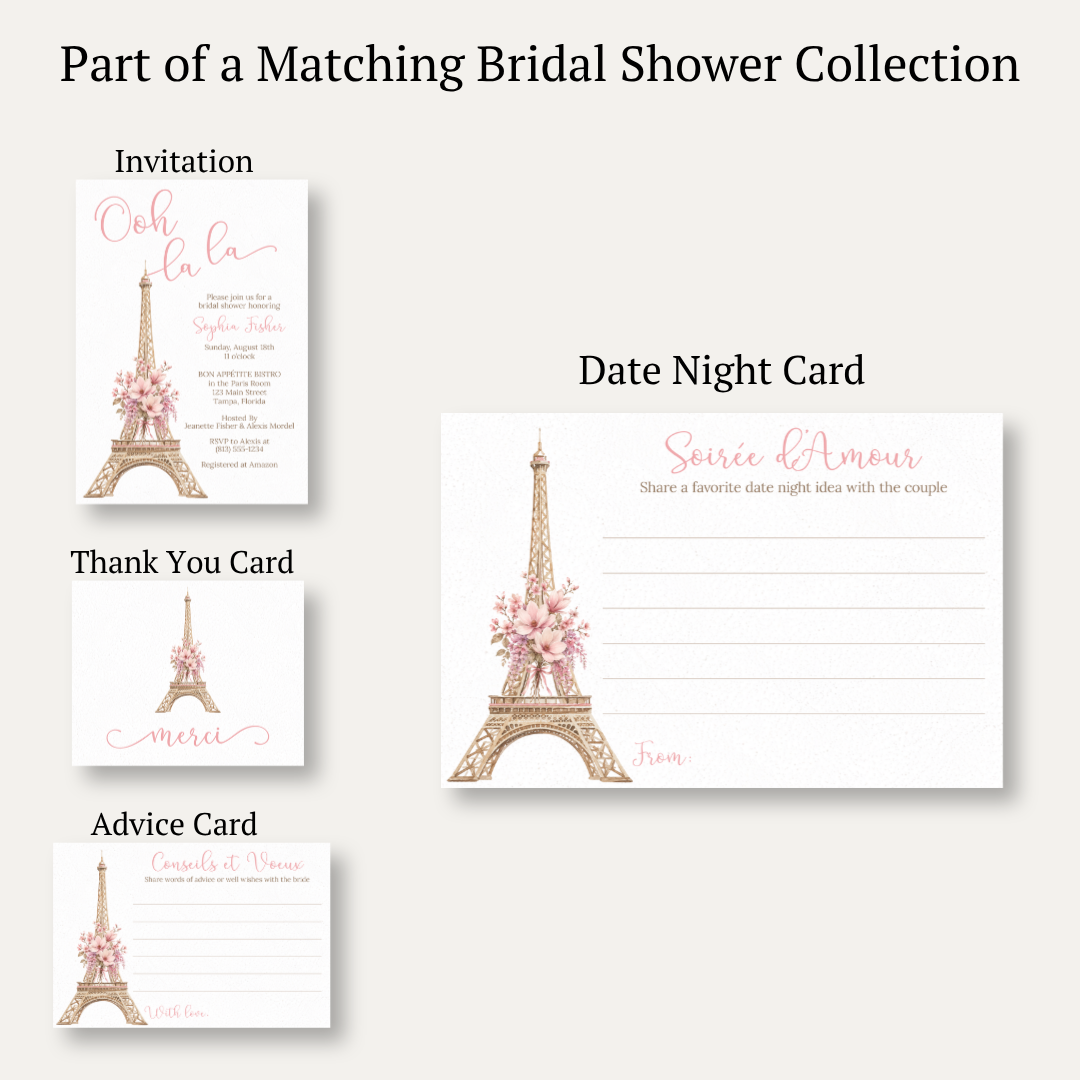 Paris Love Date Night Card