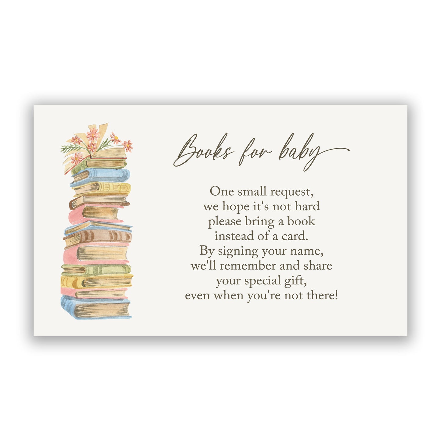 A New Chapter Bring a Book Insert Card
