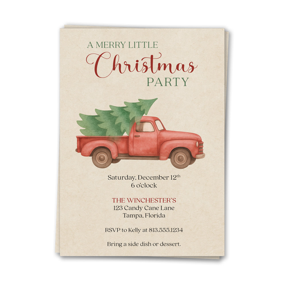 A Merry Little Christmas Party Invitation