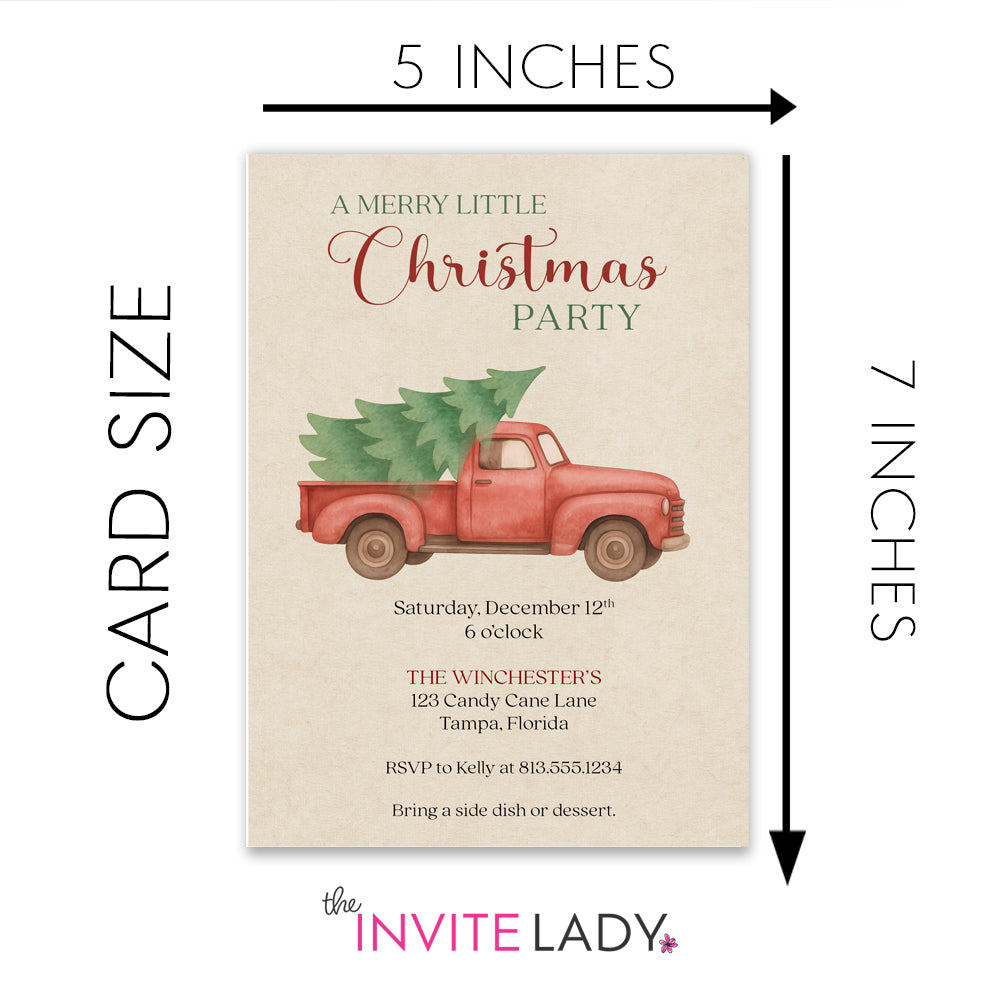 A Merry Little Christmas Party Invitation
