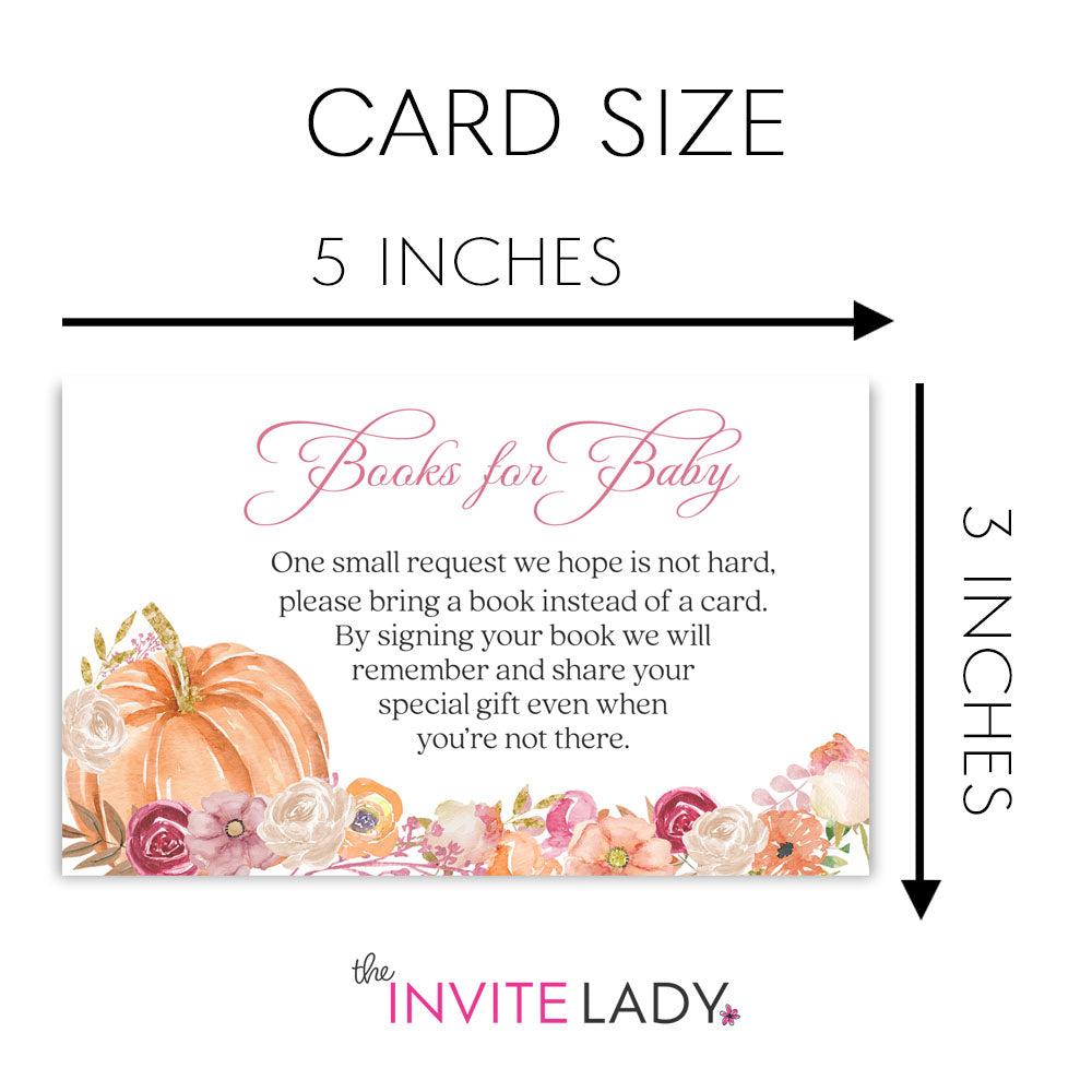Floral Pumpkin Bring a Book Card