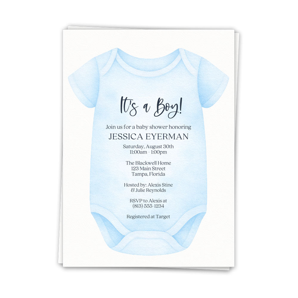 Bodysuit Baby Shower Invitation