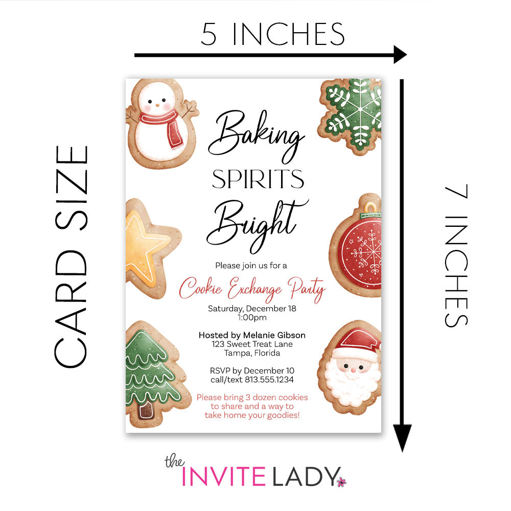 Baking Spirits Bright Invitation
