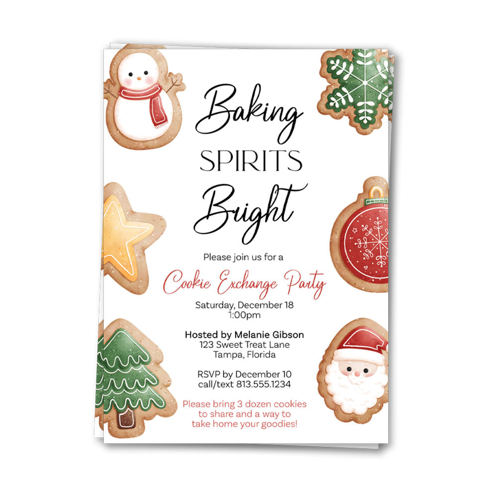 Baking Spirits Bright Invitation