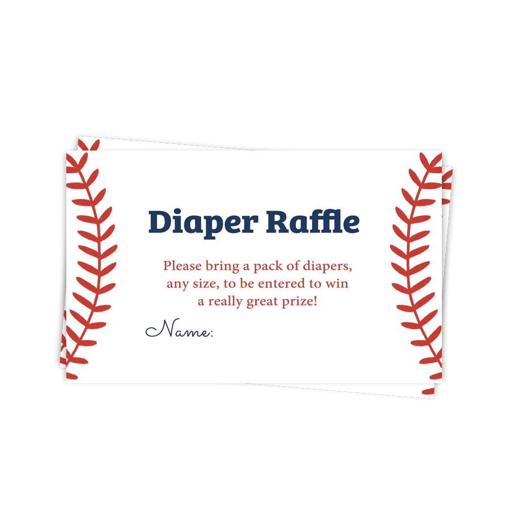 Baseball Diaper Raffle Tickets