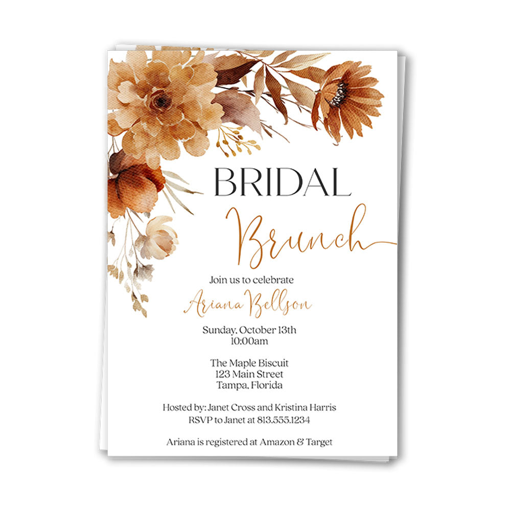 Fall Corner Shower Invitation