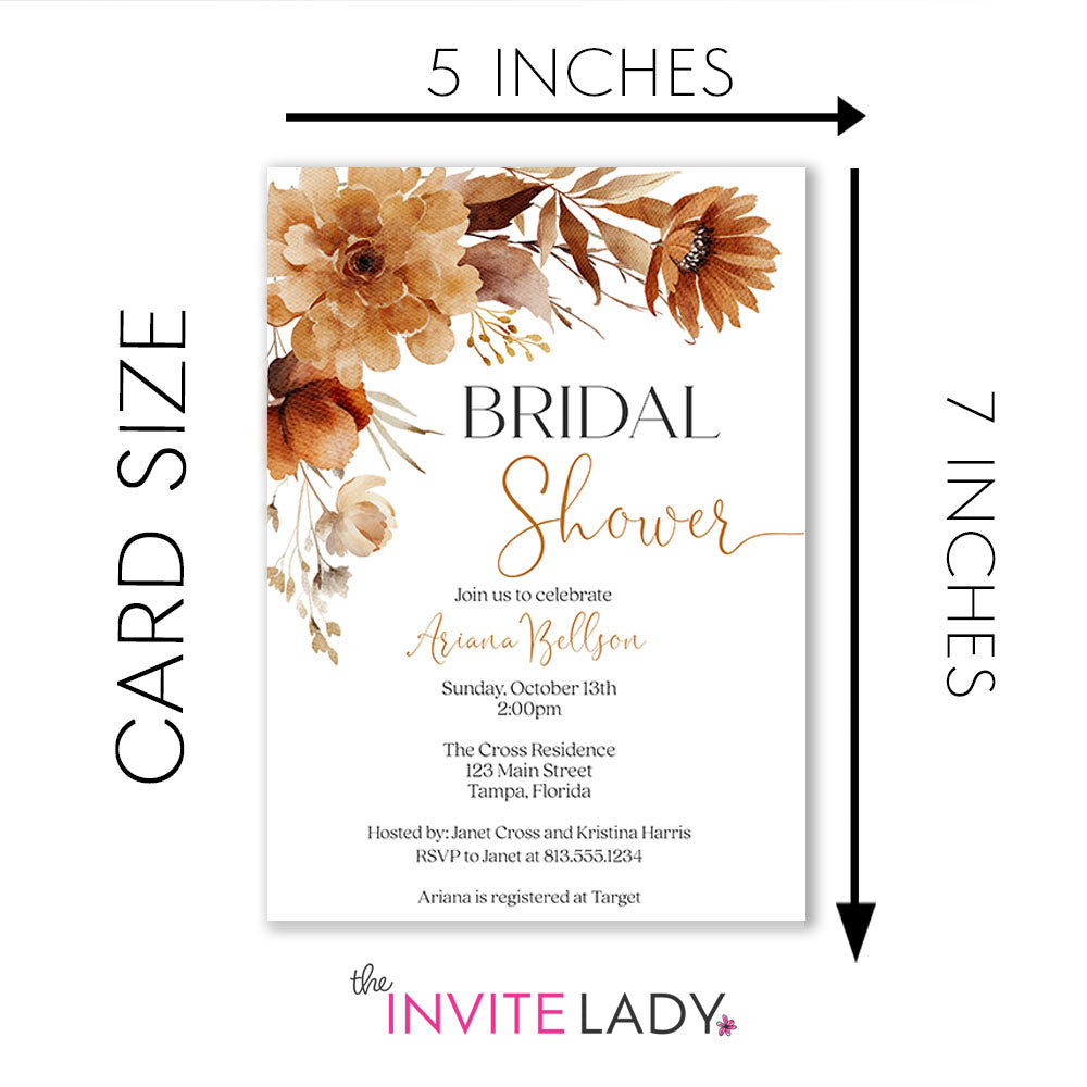 Fall Corner Shower Invitation
