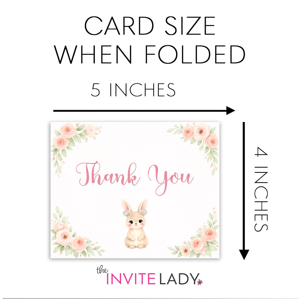 Bunny Baby Shower Thank You Card