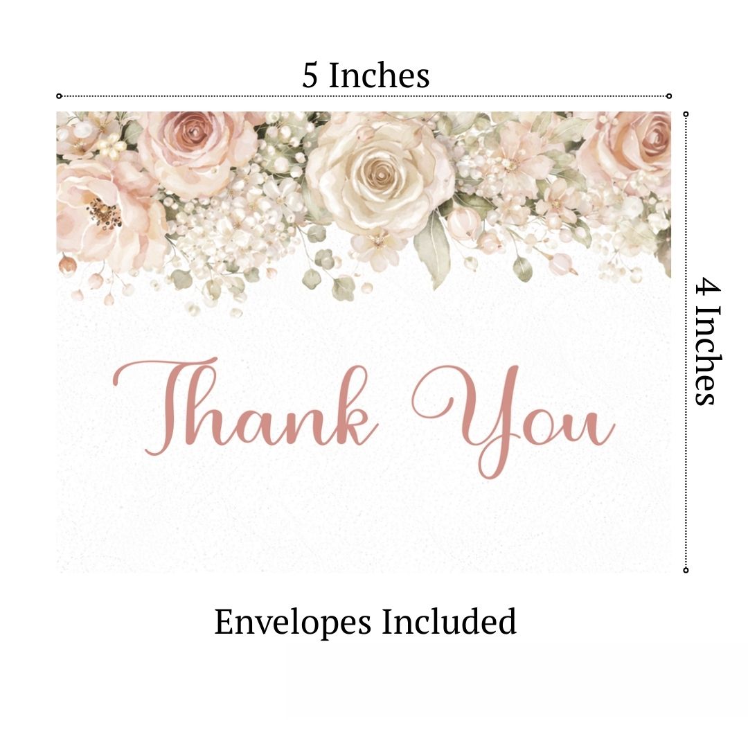 Cascading Florals Thank You Card