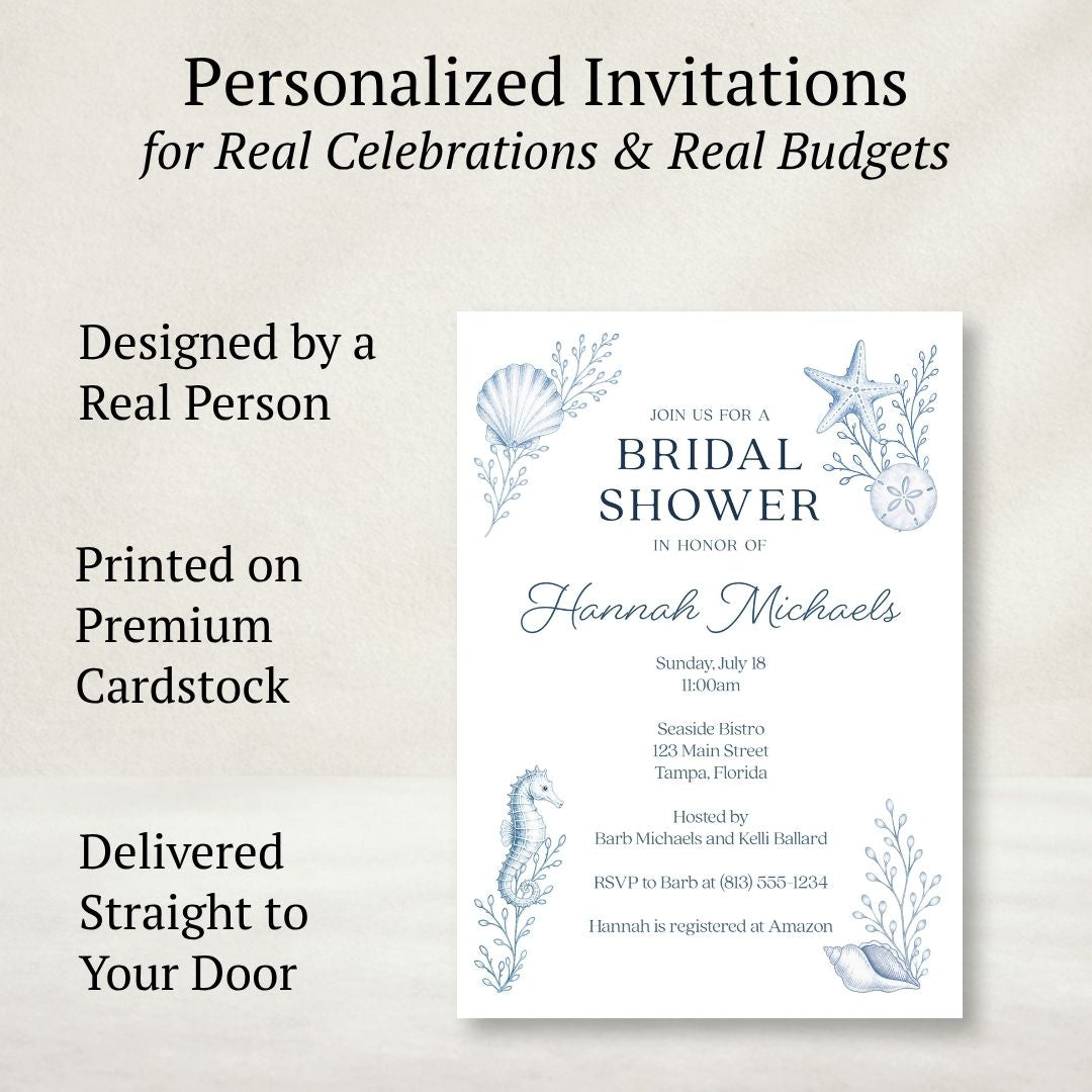 Coastal Bridal Shower Invitation