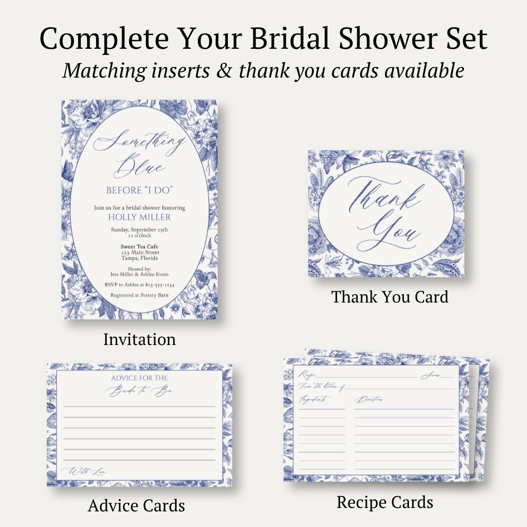 Something Blue Bridal Shower Invitation
