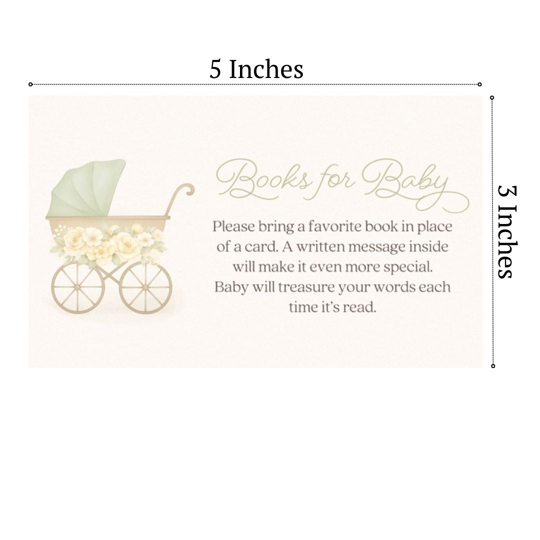 Vintage Sage & Ivory Carriage Bring A Book Insert