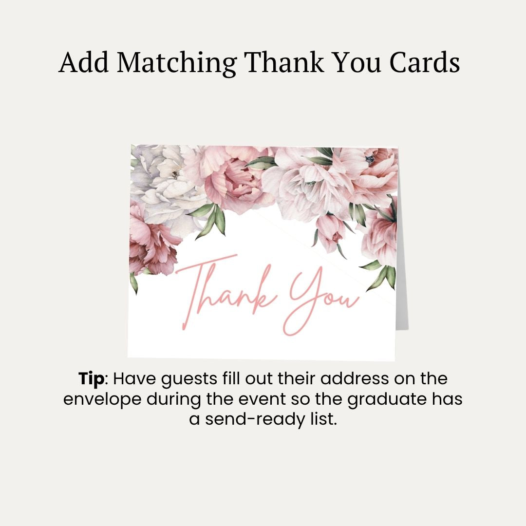 Floral Graduation Invitation