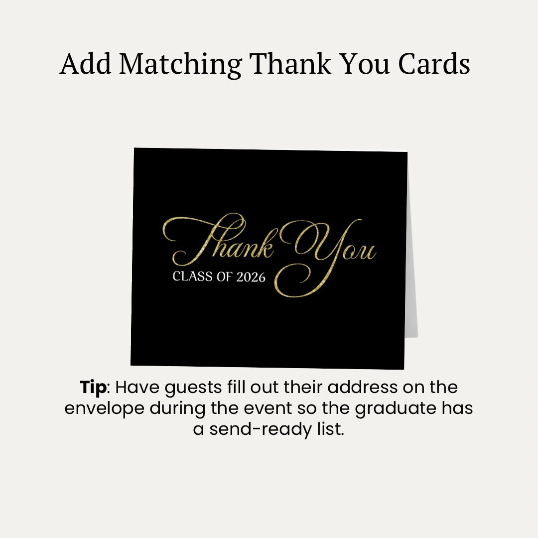 Cap & Confetti Graduation Invitation