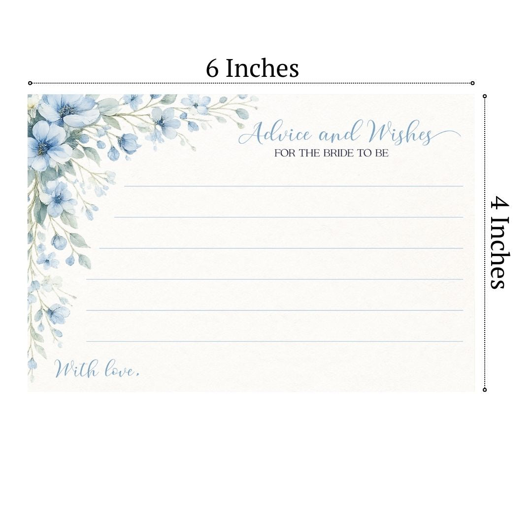 Blooming Corners Something Blue Advice Cards