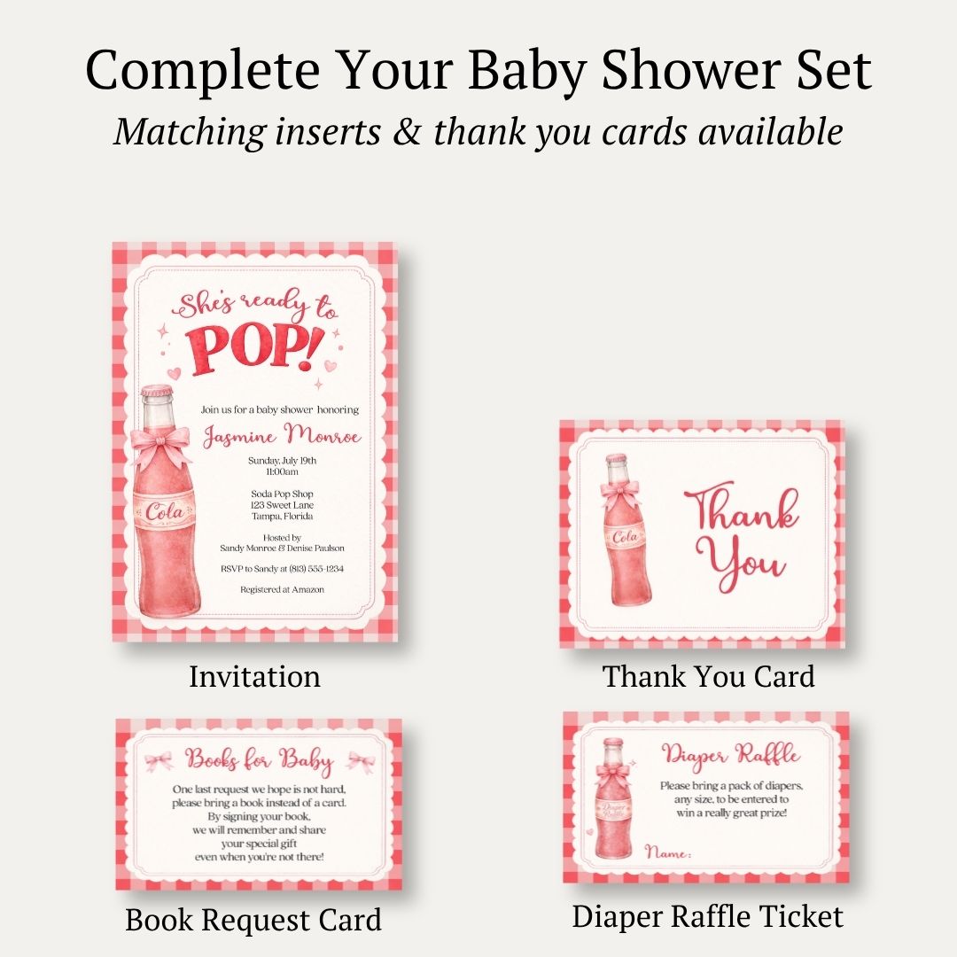She's Ready to Pop Baby Shower Invitation