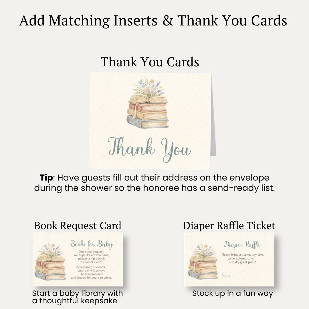 A New Chapter Is About To Begin Baby Shower Invitation