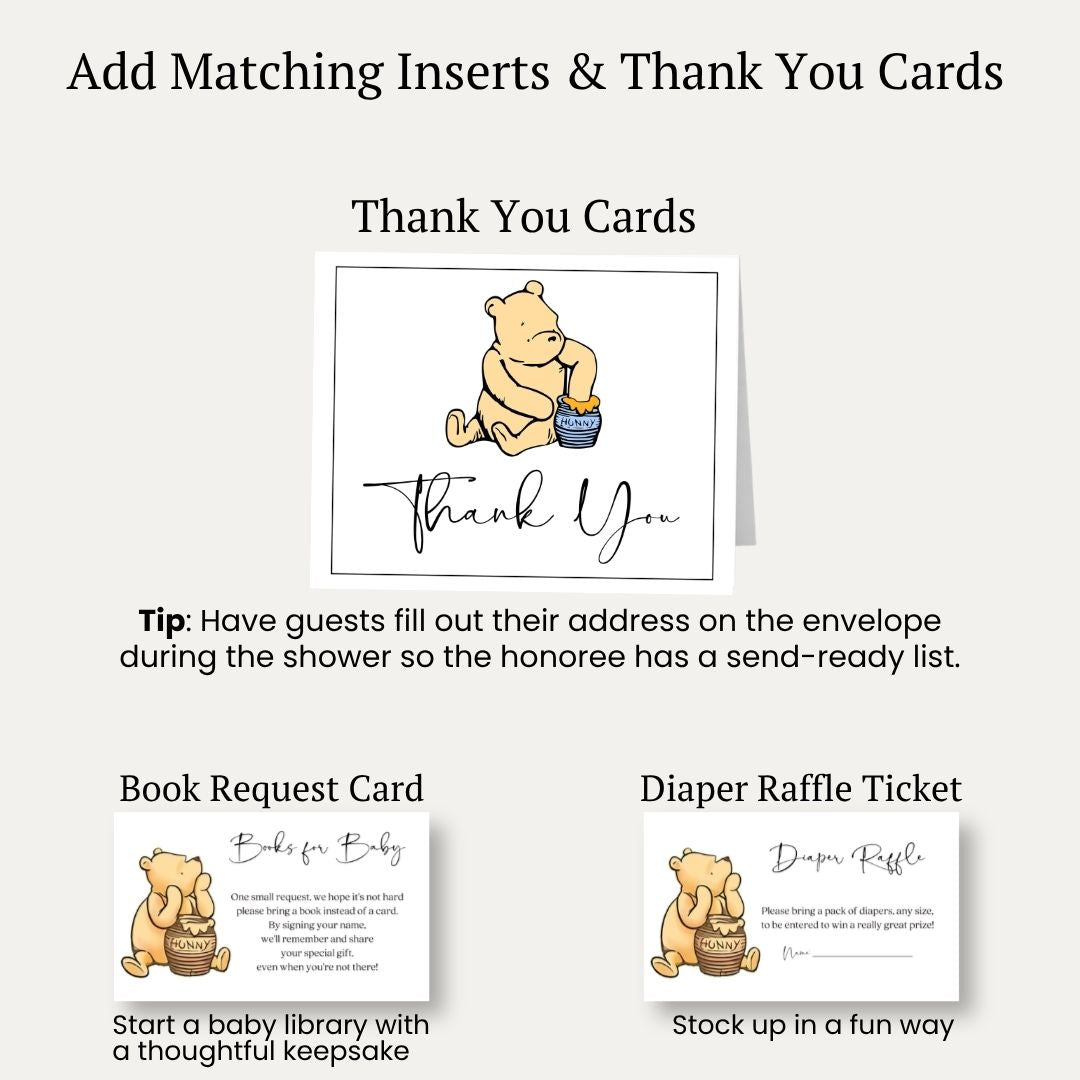 Simply Winnie Baby Shower Invitation