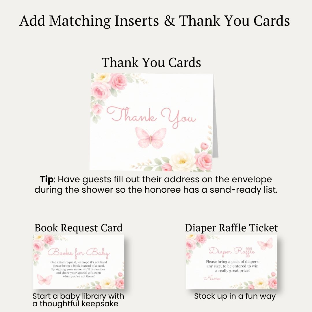 Butterfly Baby Shower Invitation