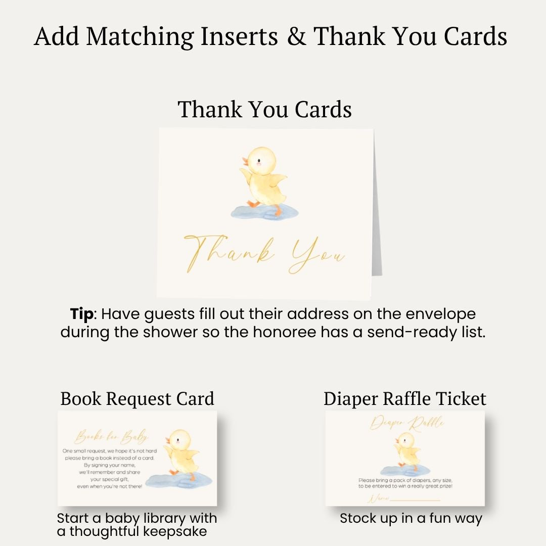 Little Duckling Baby Shower Invitation