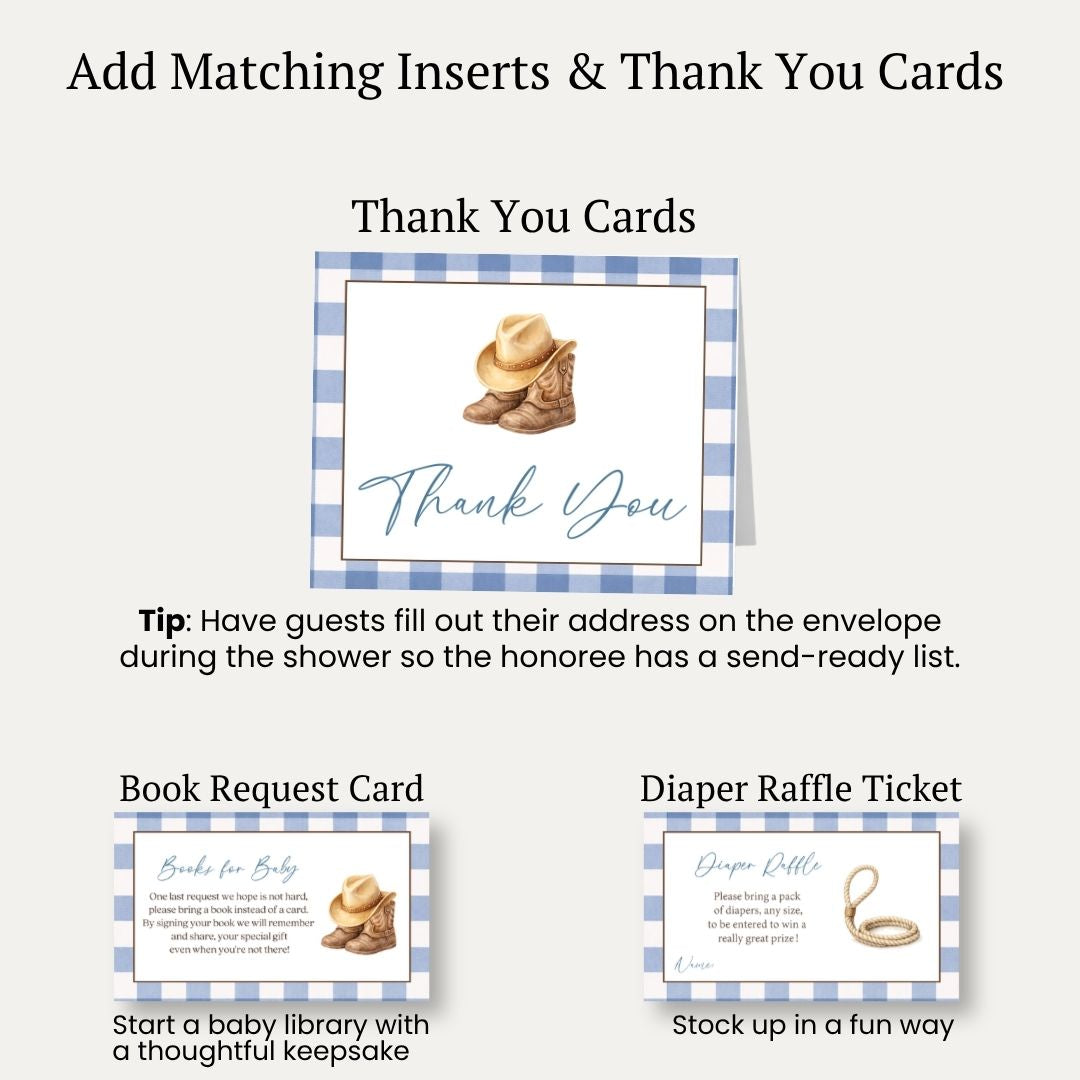 Cowboy Baby Shower Invitation