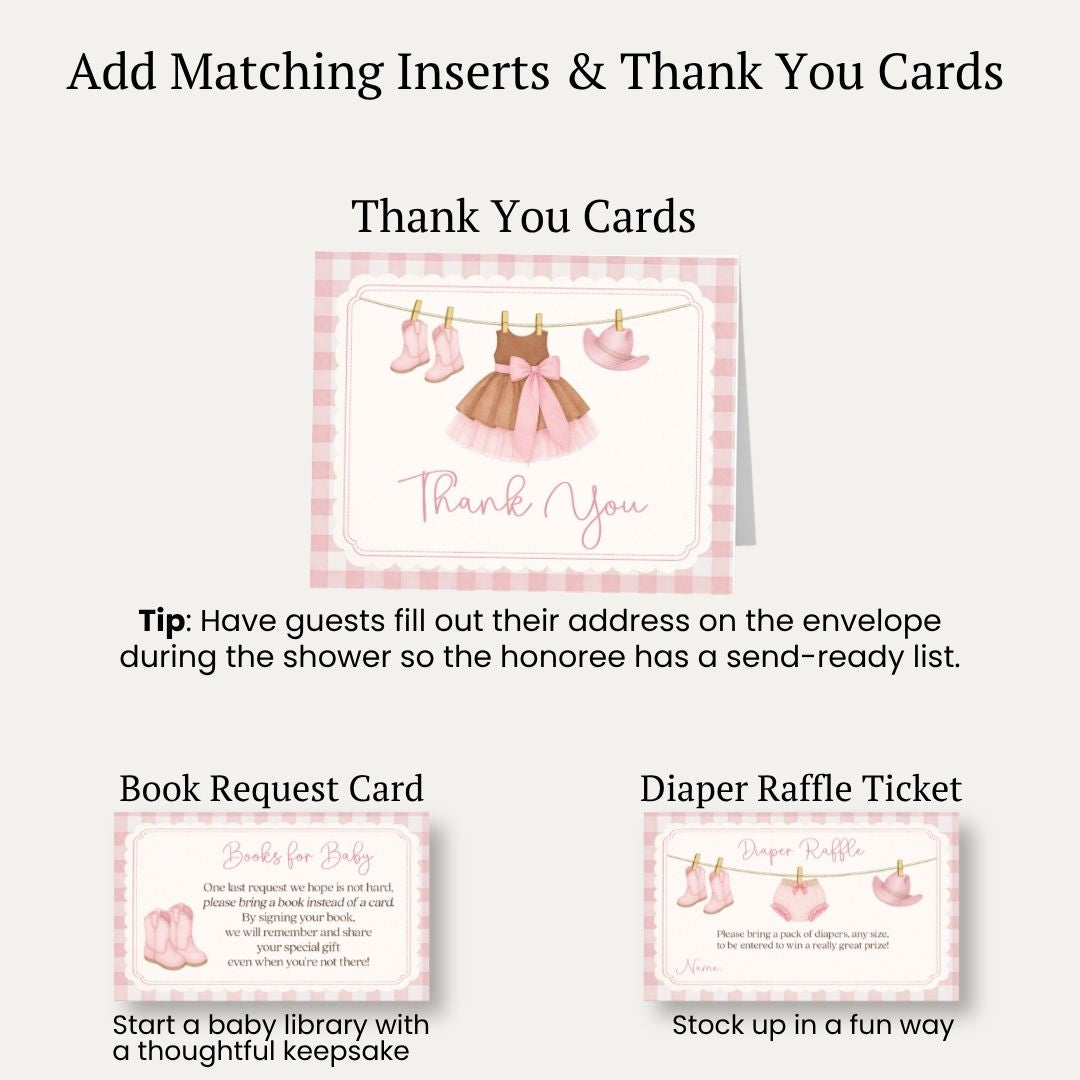Cowgirl Baby Shower Invitation