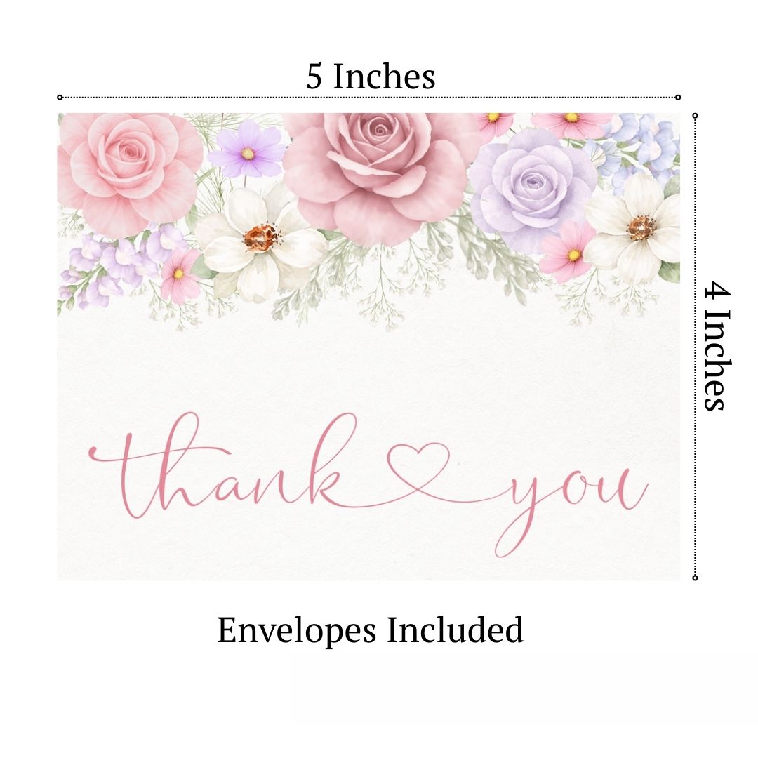 Baby in Bloom Thank You Card