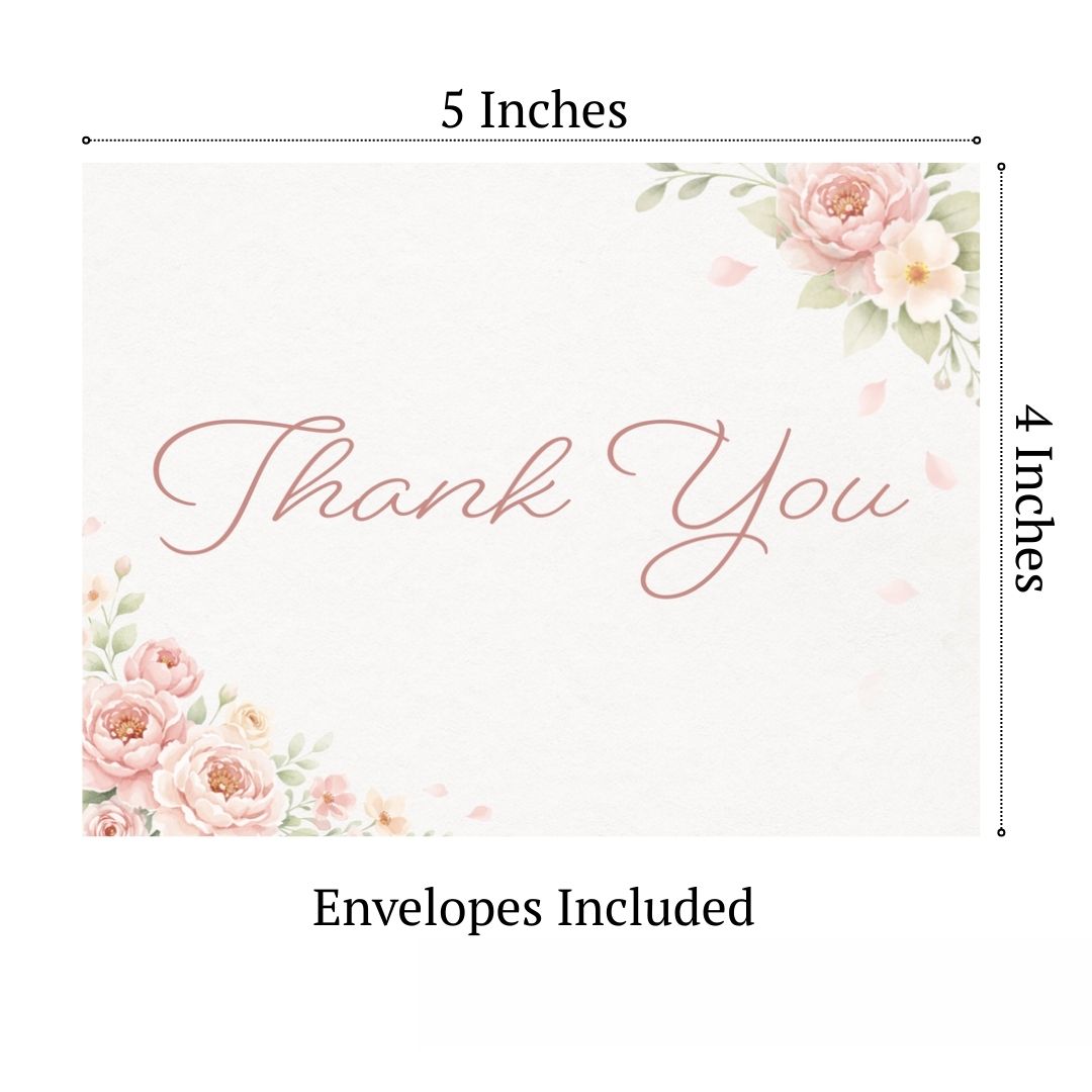 Petals & Prosecco Thank you Cards