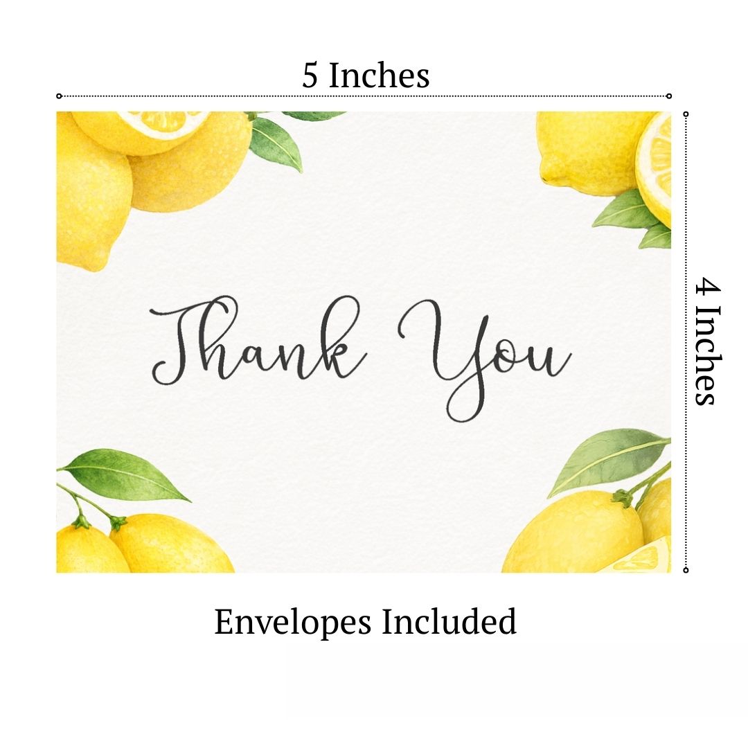 Lemon Squeeze Baby Shower Thank You Card