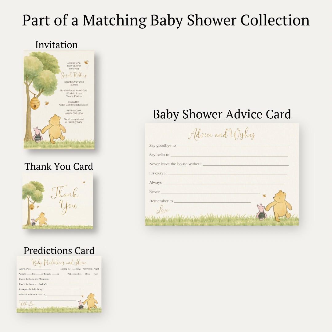 Winnie the Pooh Classic Advice and Wishes Card