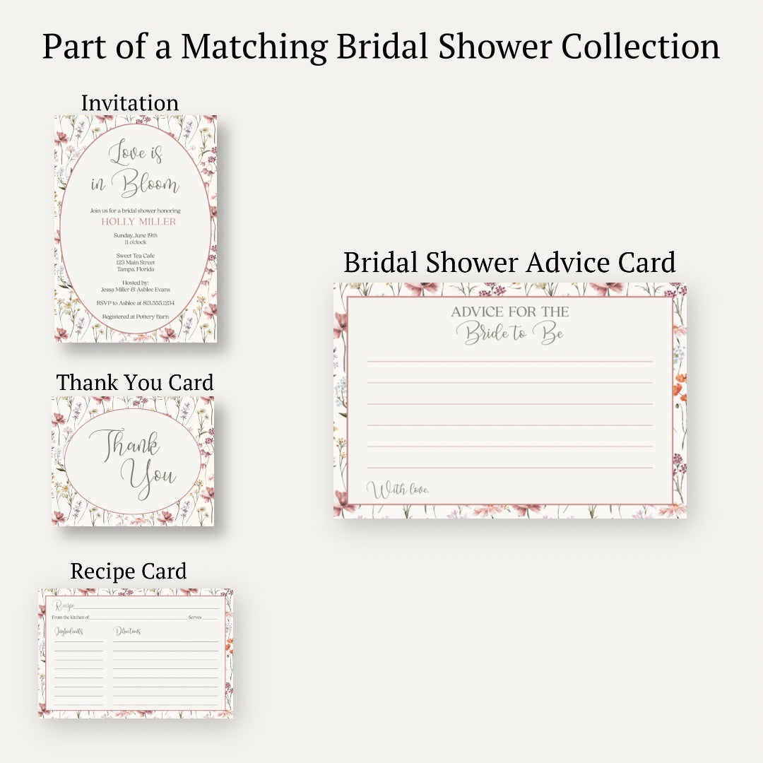 Vintage Love Is In Bloom Advice Card