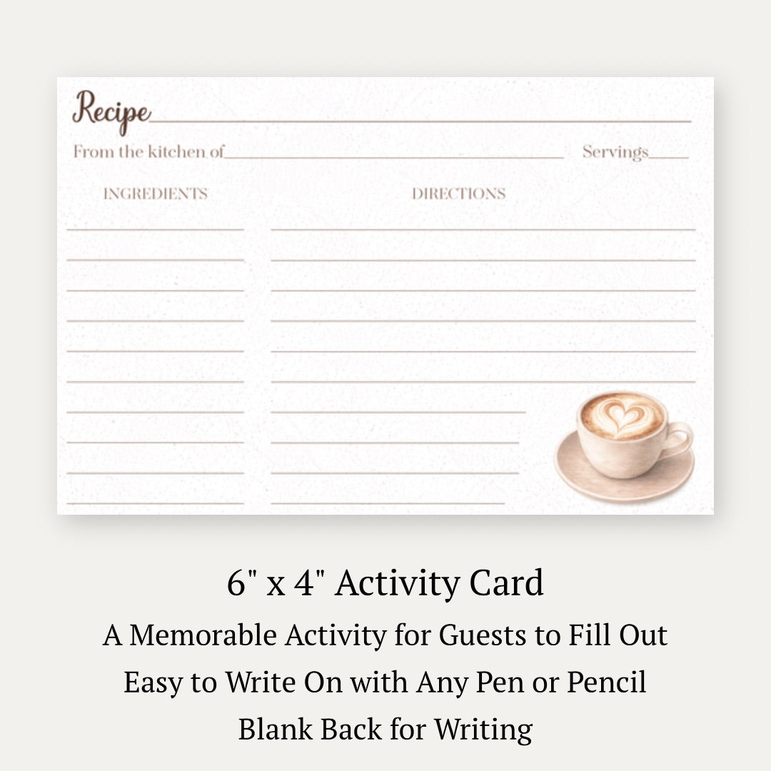Love is Brewing Recipe Card