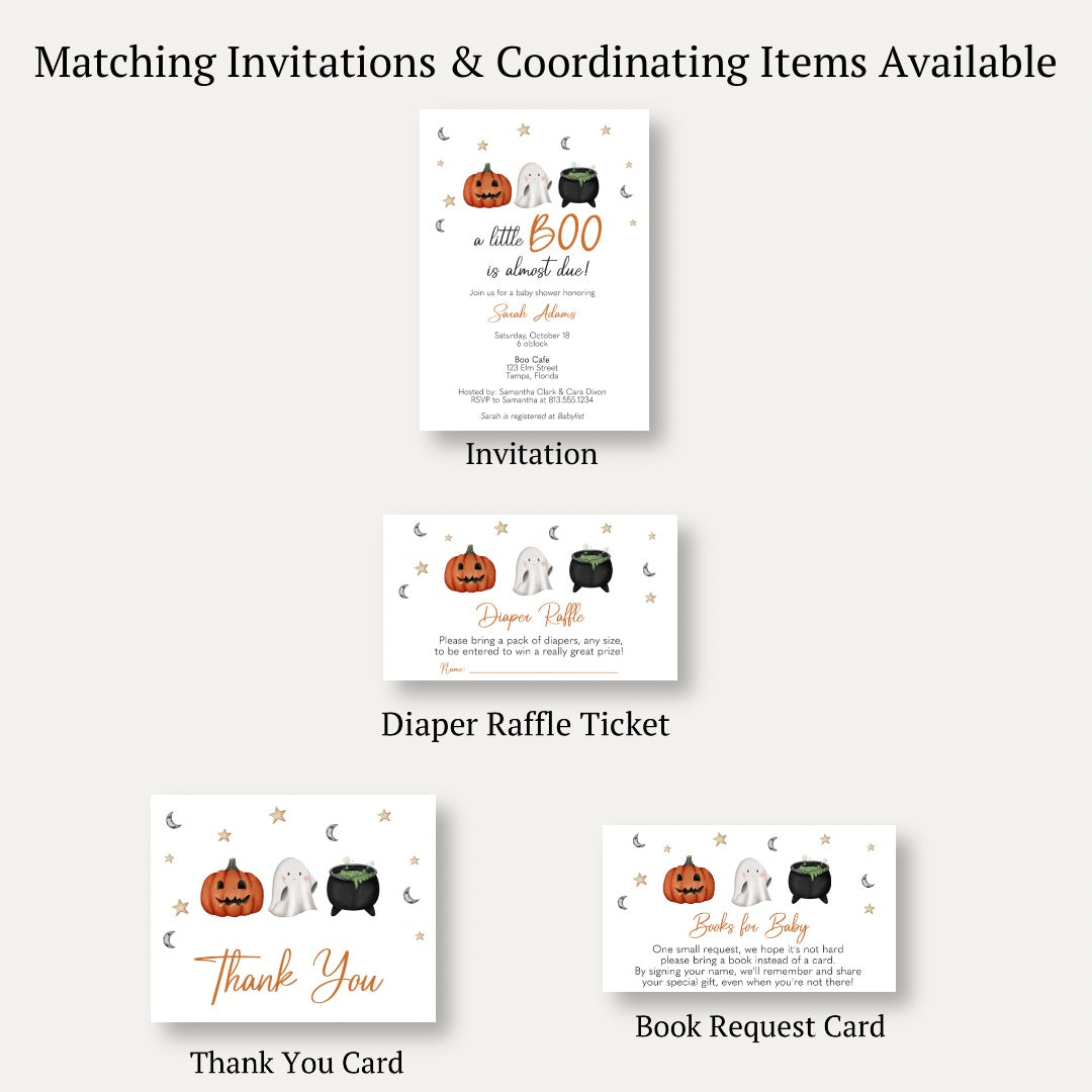 Little Boo Diaper Raffle Ticket (White Collection)