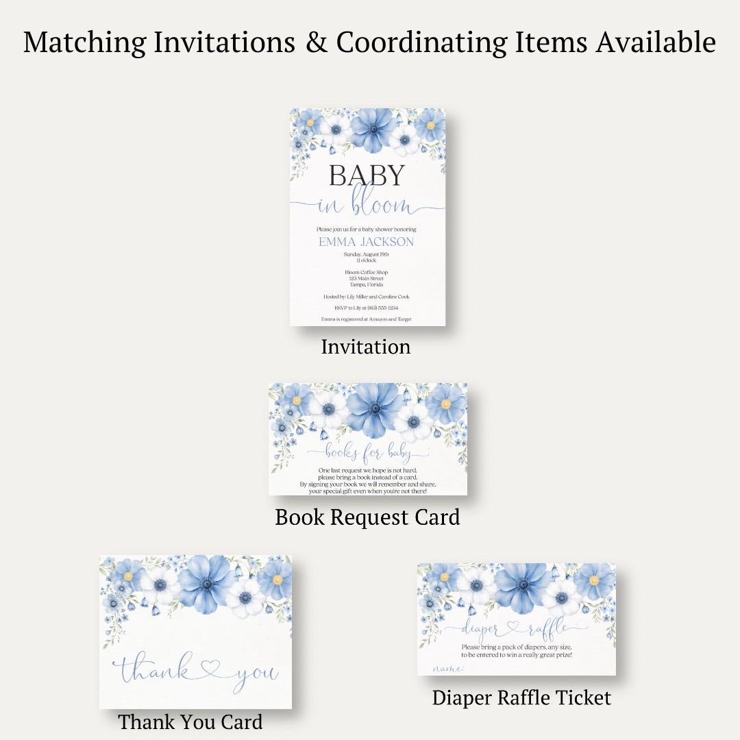 Baby in Bloom Boy Bring a Book Card