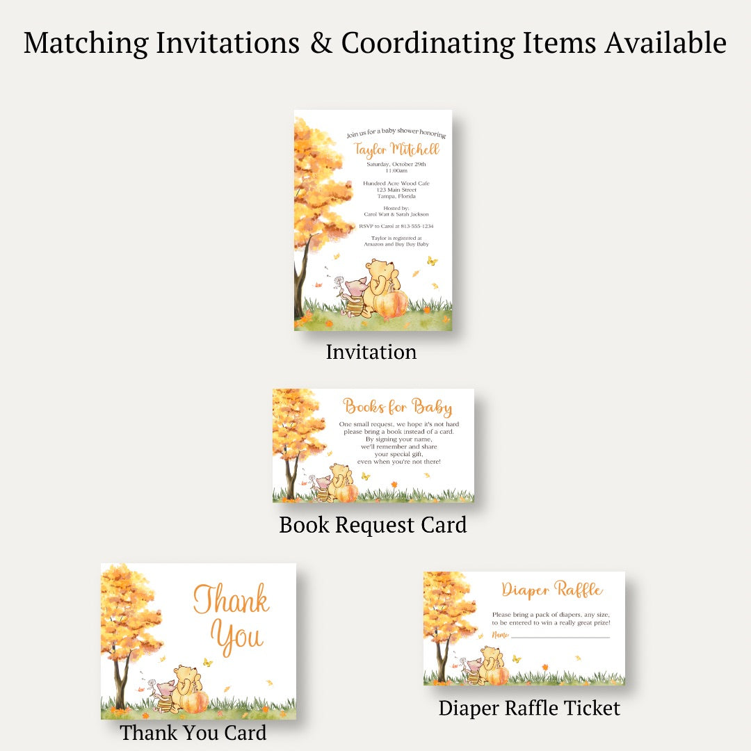 Autumn Winnie Bring a Book Card