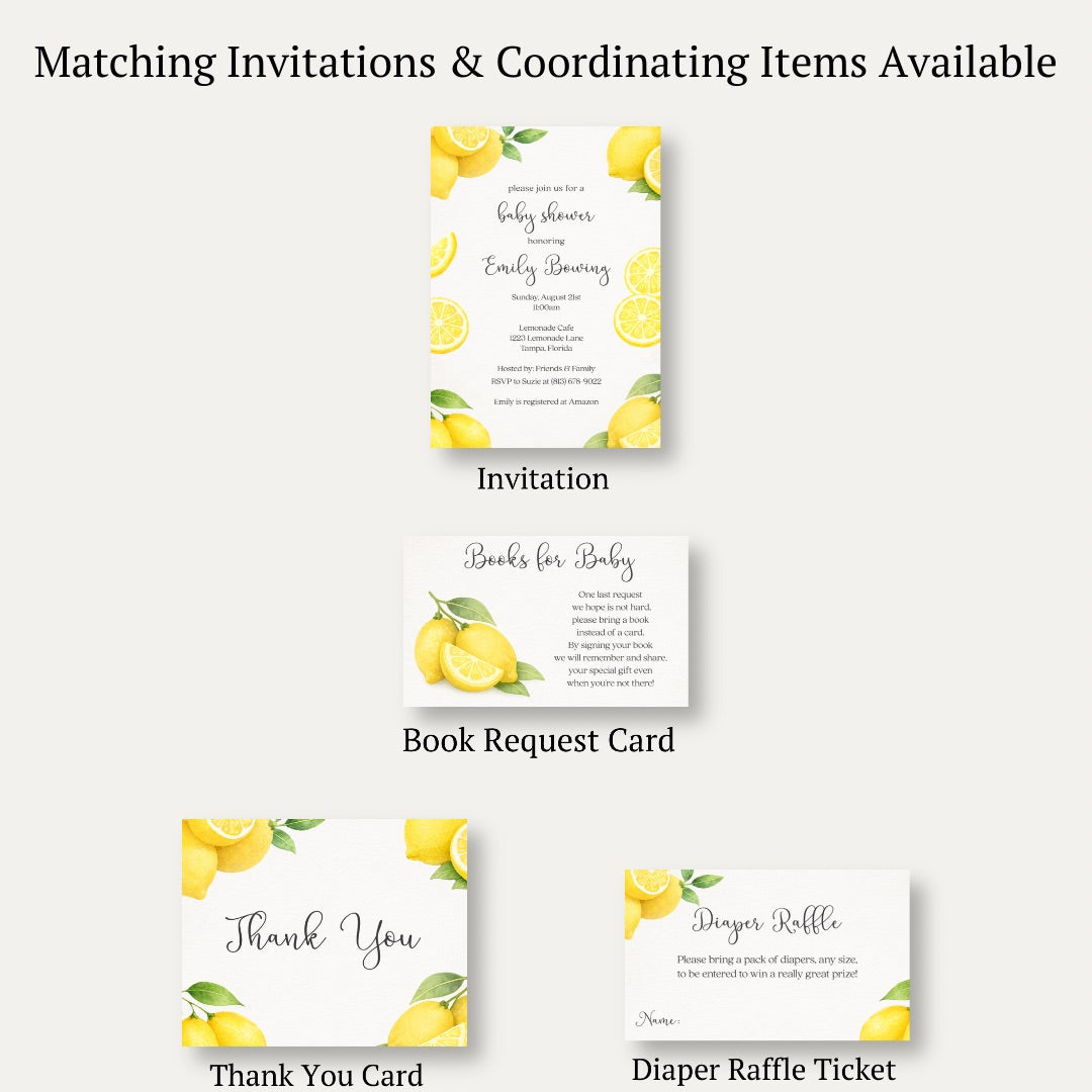 Lemon Baby Bring a Book Card