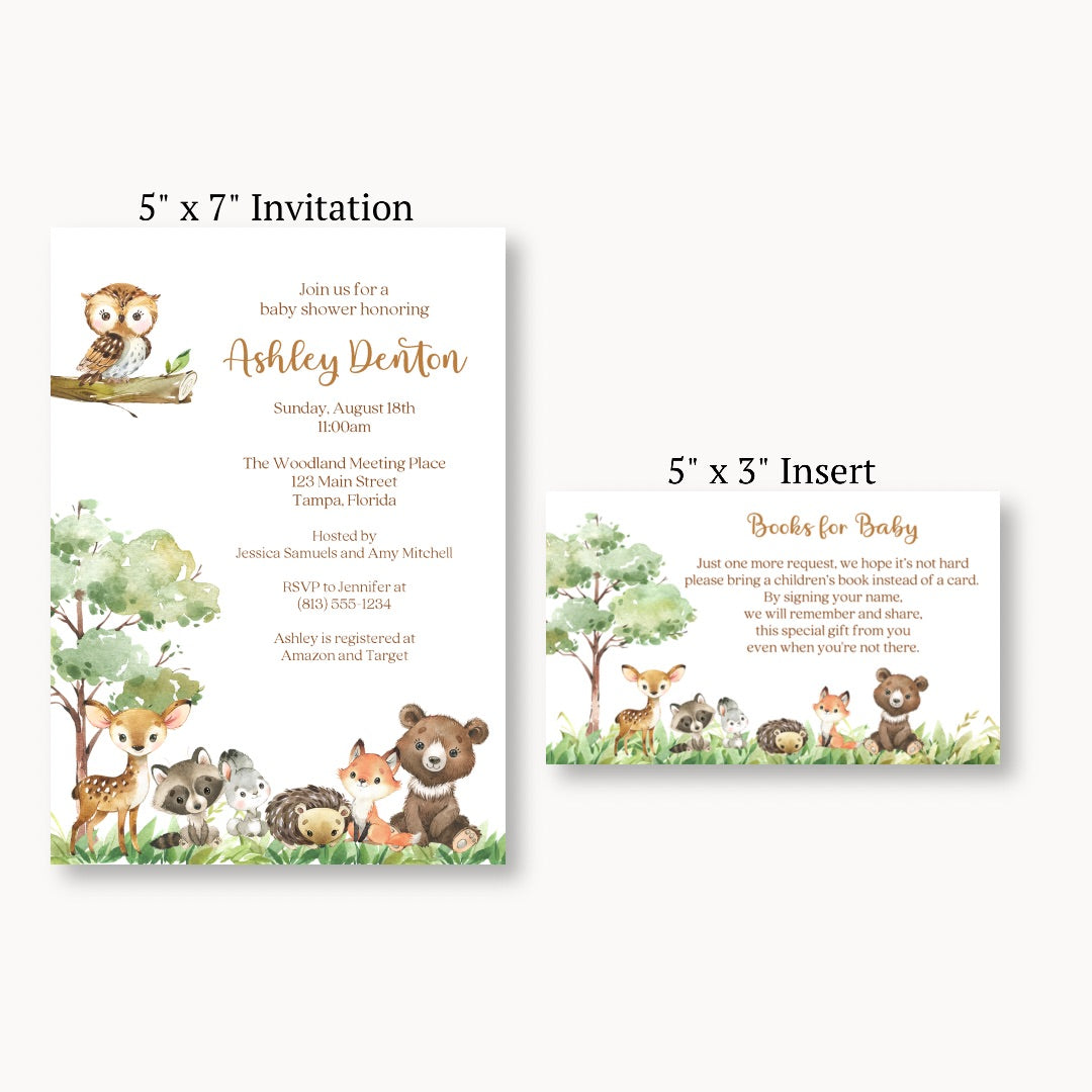 Forest Friends Bring a Book Card