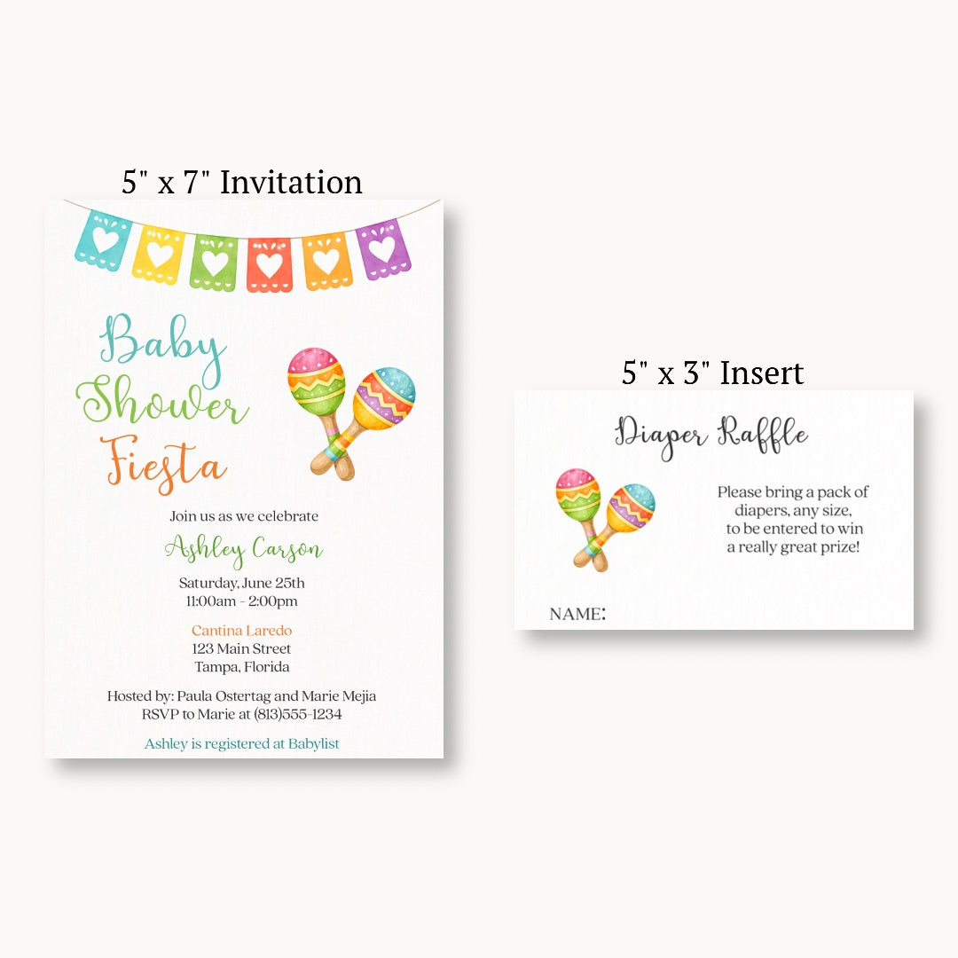 Fiesta Baby Diaper Raffle Tickets