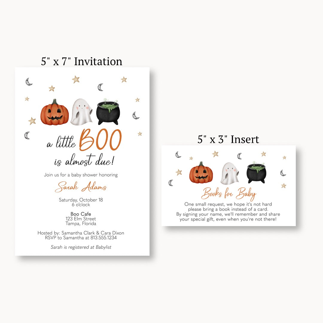 Little Boo Bring a Book Card (White Collection)