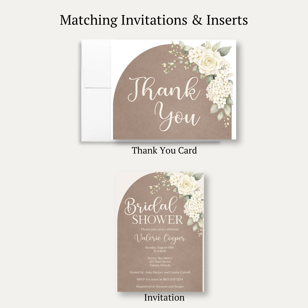 Boho Arch Bridal Shower Thank You