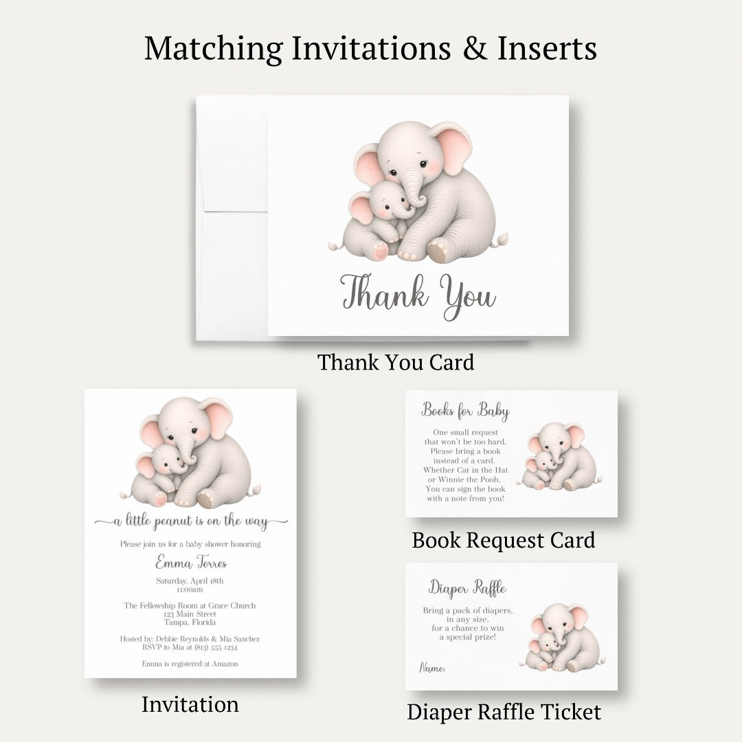 Little Peanut Neutral Baby Shower Thank You Card