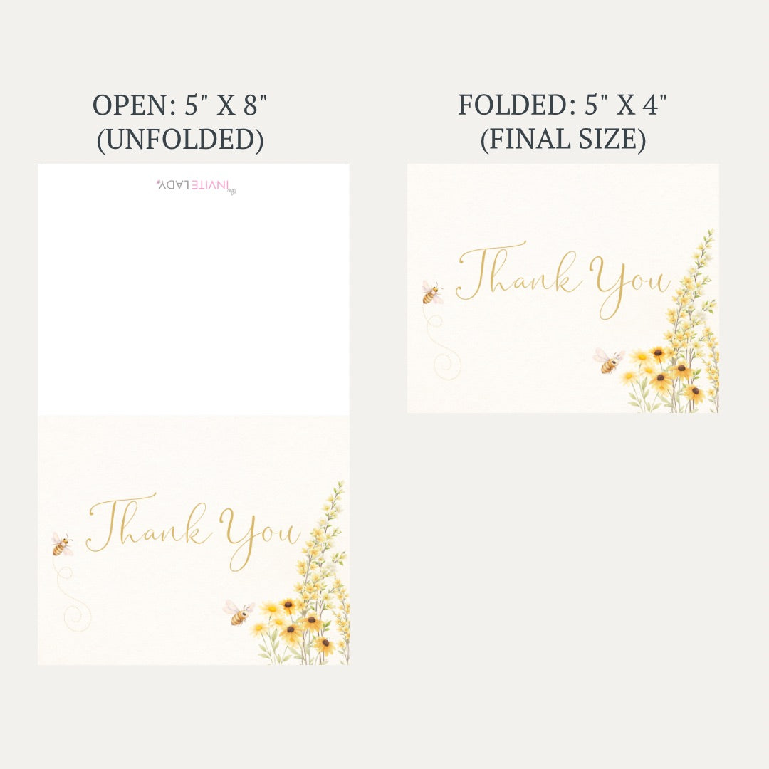 Sweet Babee Baby Shower Thank You Card