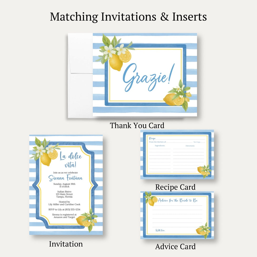 That's Amore Bridal Shower Thank You Card