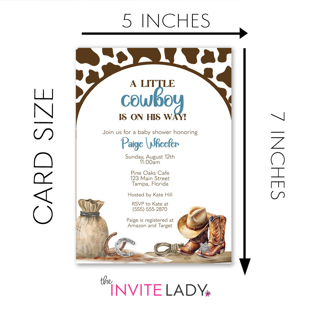 Cowboy Baby Shower Invitation