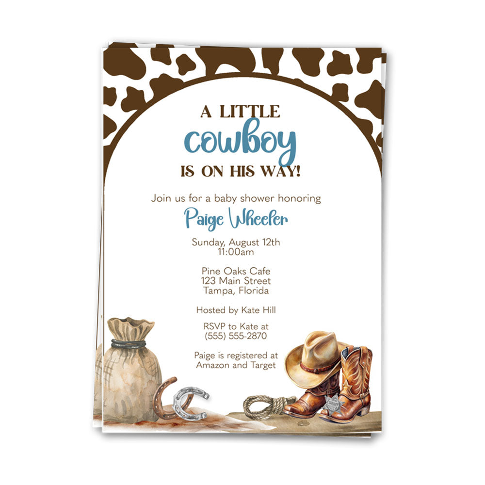 Cowboy Baby Shower Invitation