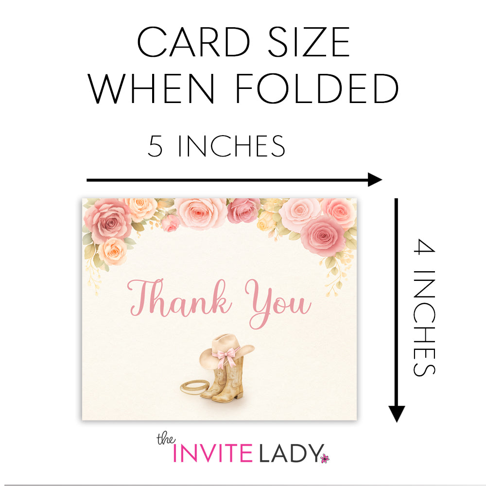 Cowgirl Thank You Card