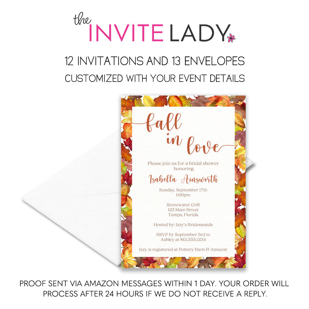 Falling For Autumn Bridal Shower Invitation