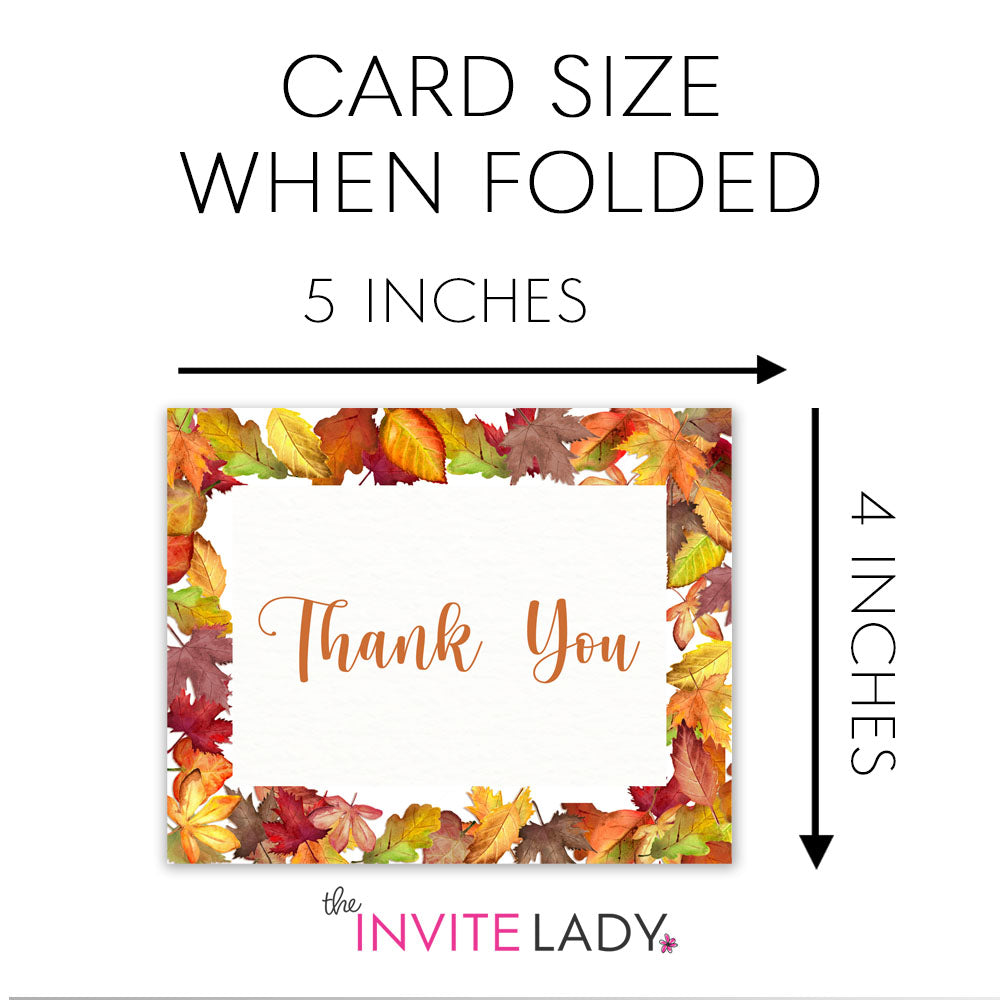 Falling For Autumn Bridal Shower Thank You Card