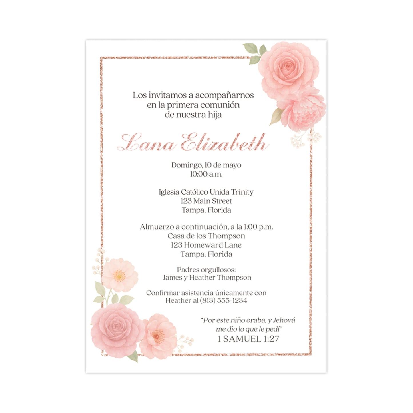 Floral Corners Invitation