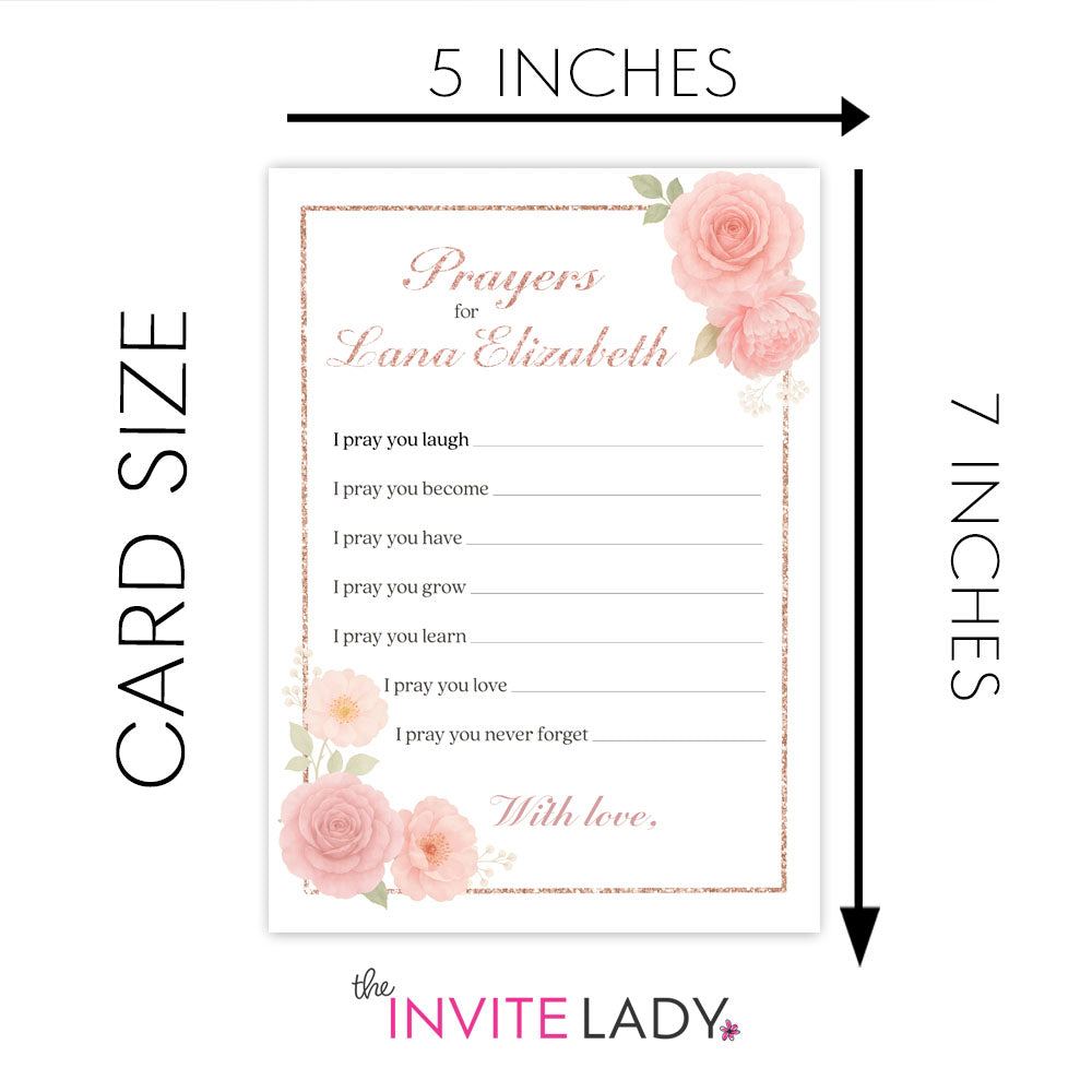 Floral Corners Prayer Cards